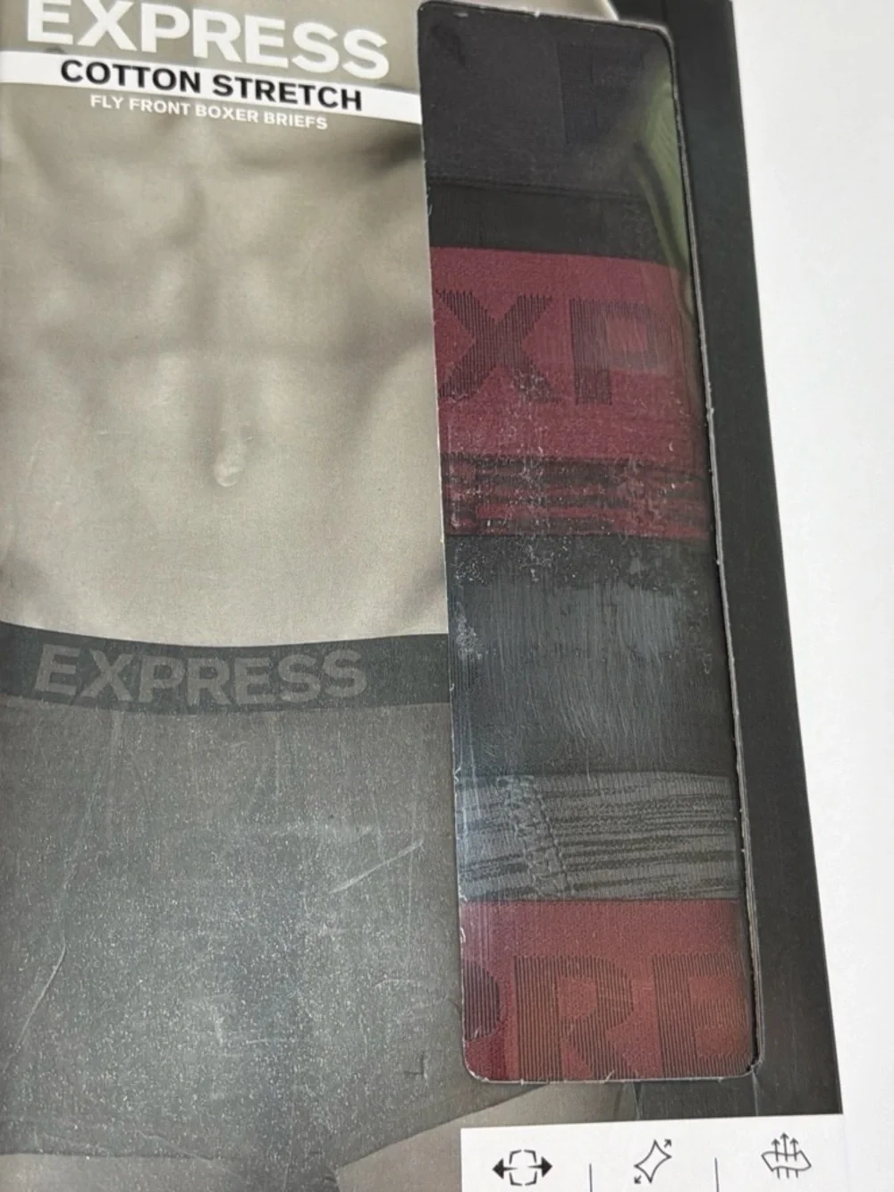 Express Men's Cotton Stretch Boxer Briefs 4-Pack in Size Small NWT